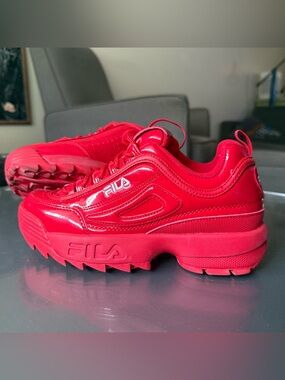 Fila Women's Red Platform Sneakers